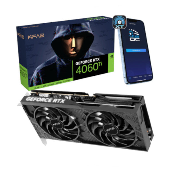 KFA2 GeForce RTX 4060 Ti 1-Click OC Black 8GB GDDR6 KFA2 GeForce RTX 4060 Ti 1-Click OC Black 8GB GDDR6